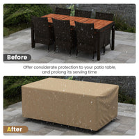 Patio Furniture Cover 420D Oxford Fabric Outdoor Table Set Cover with Padded Handle