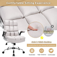 Giantex Gaming Office Chair w/Adjustable Height & Tilt Angle, Ergonomic Computer Chair (Beige)