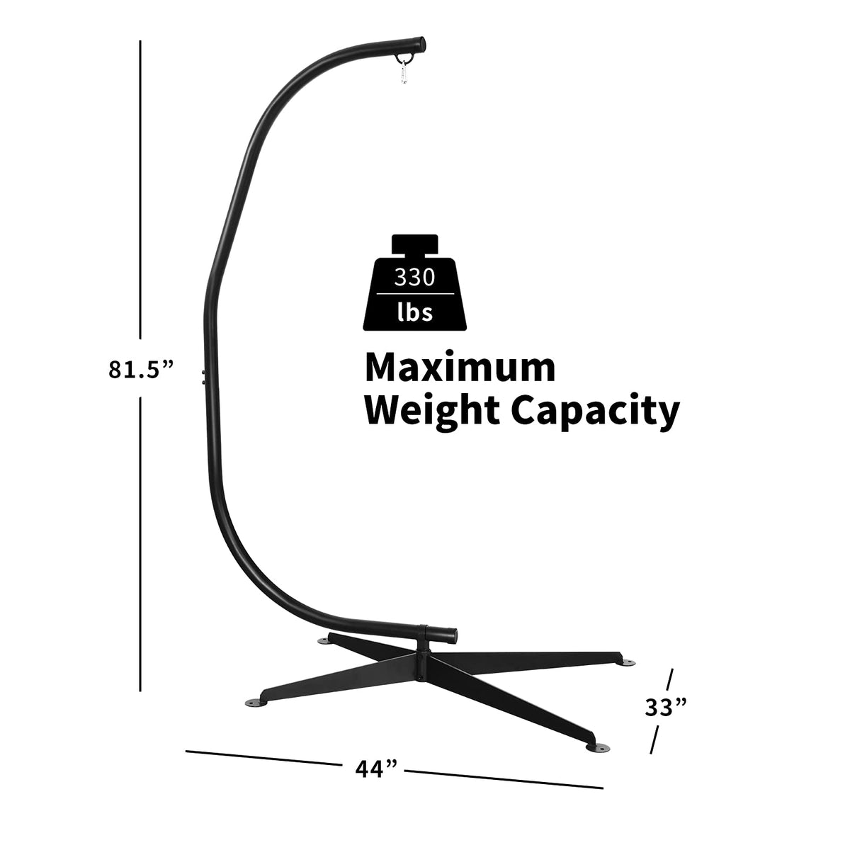 Giantex Hammock Chair Stand Only, Heavy Duty Steel C-Stand