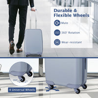 Hard-Side Luggage with Spinner Wheels, 20" Carry-on Luggage with TSA Lock