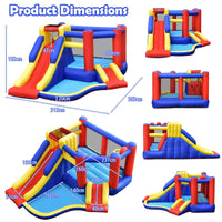 Inflatable Bounce House with Large Jumping Area, Dual Slide