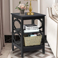 Giantex Nightstand, 3-Tier Side Table, End Table Sofa Bed Side Table