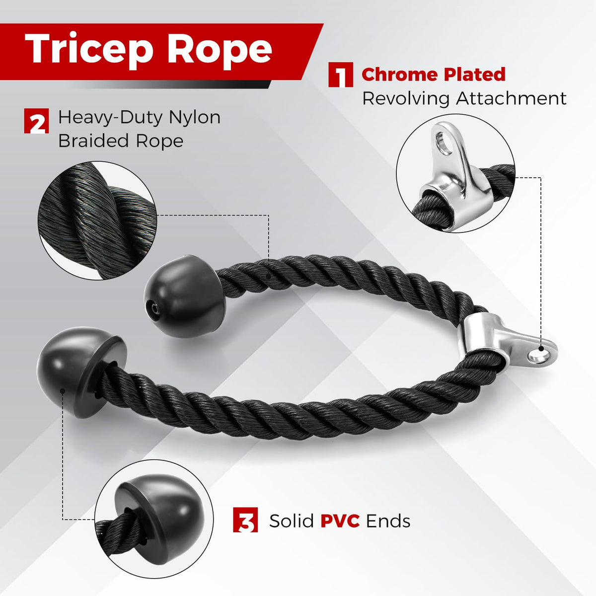 Cable Machine Attachment Set, LAT Pulldown Attachments incl. V-Shaped Press Down Handle