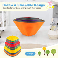 11 Pieces Stepping Stone with Full Non-Slip Rim for Kids