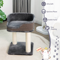 Compact Cat Tree Tower for Scratching, Relaxing & Sleeping
