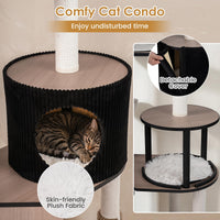 Large Cat Tree Tower with Condo Scratching Posts and Ramp for Cats