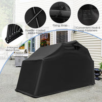 Motorcycle Storage Shed, 136 x 54 x 75 in Outdoor Motorcycle Tent Shelter Hard Shell