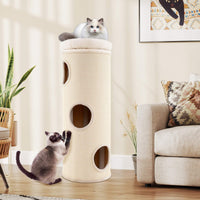 4-Story Cat House for Multiple Cats 112 cm Elevated Cat Cave Bed