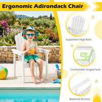 Lawn Adirondack Chairs with High Backrest and Wide Armrests