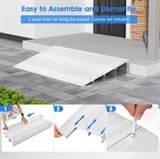 Door Threshold Ramp, 86.5 x 54 x 10.5 cm Rise Wheelchair Threshold Ramp