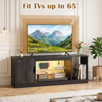 Giantex TV Stand with LED Light Strip for TVs up to 65"