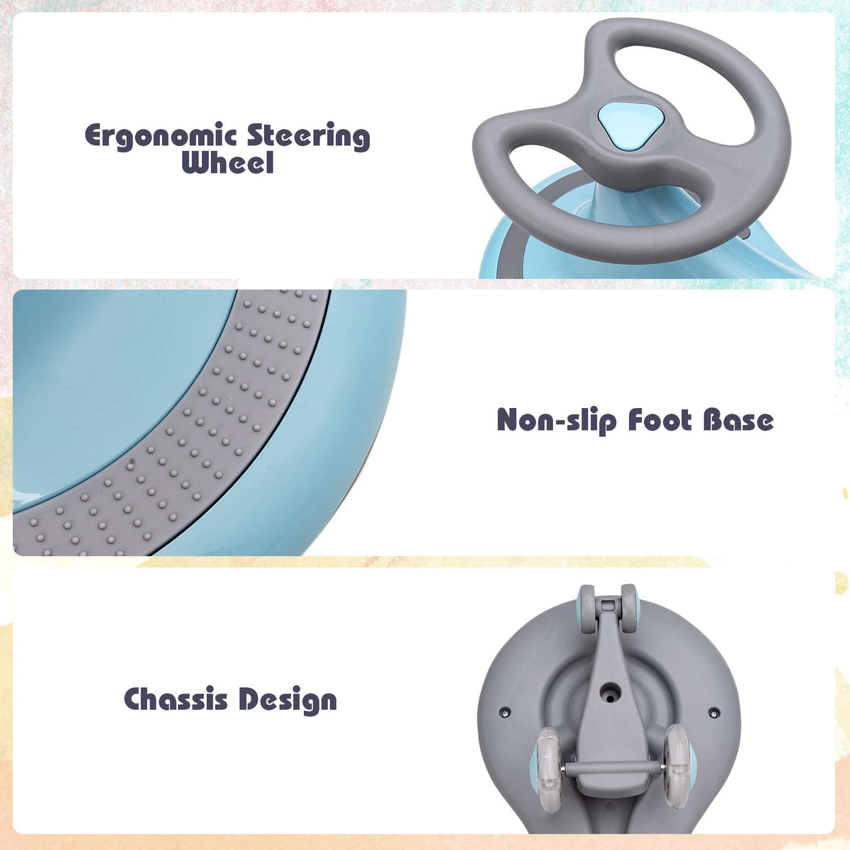 High Bounce Wiggle Car for Kids Swing Car Indoors and Outdoors