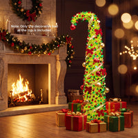 150 cm Pop Up Whimsical Christmas Tree with Top Ball Ornament for Home Office