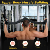 Pulley Cable Attachments for Back Bicep Tricep Strength Training at Home