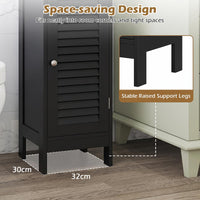 Small Bathroom Storage Cabinet with Adjustable Shelf and Drawer