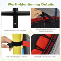 55 Inches Kids Trampoline with Safety Enclosure Net