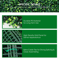 12 Pieces Artificial Plant Vertical Garden Wall Panels