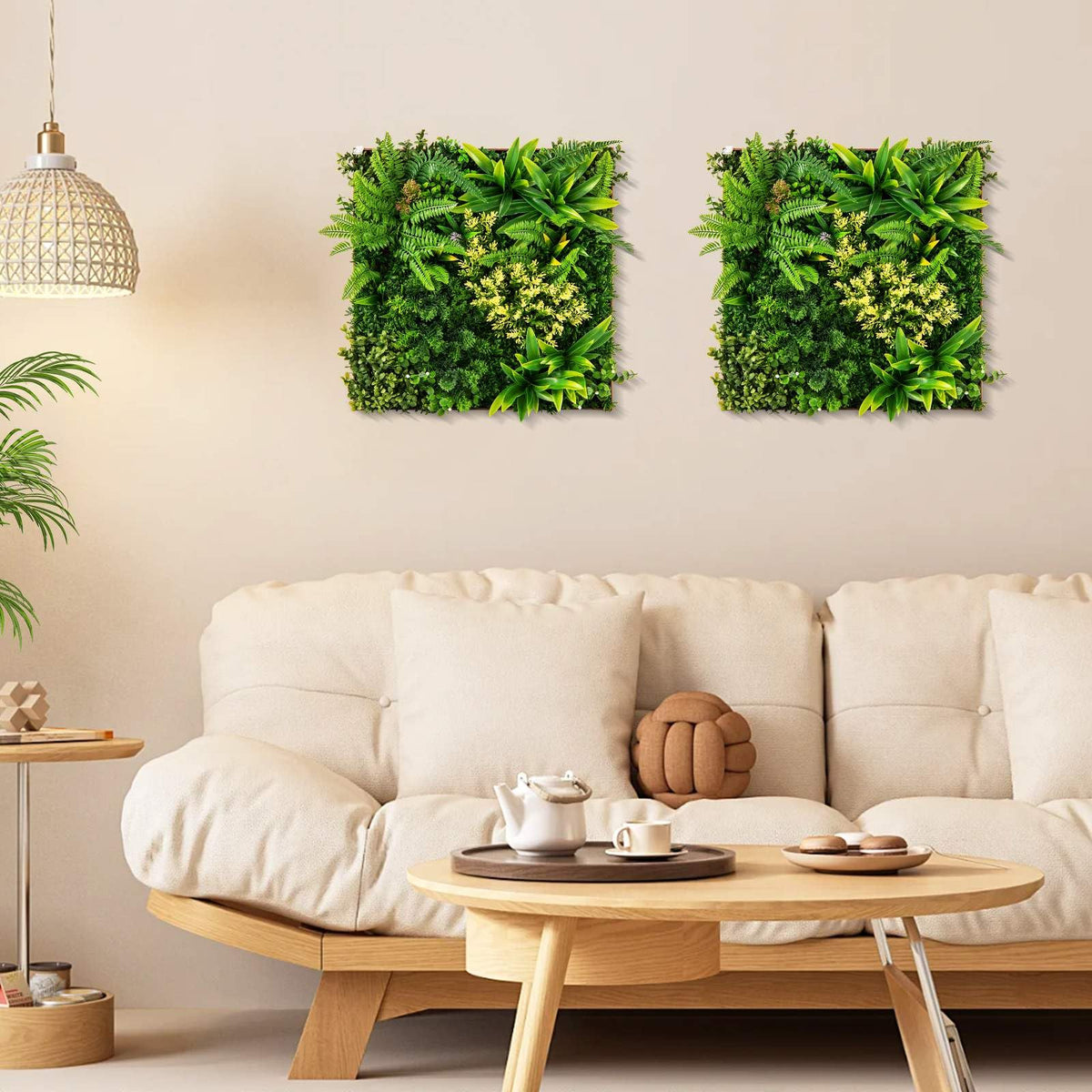 50 x 50 cm 3D Hanging Succulents with 10 Types of Mixed Faux Plants