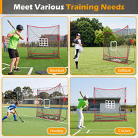 7x7.4FT Exatra Large Baseball Practice Net, Softball Pitching Net