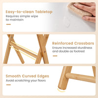 Folding TV Tray Tables Set of 2 for Eating at Couch for Bedroom and Living Room