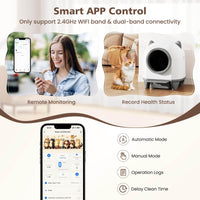 Self-Cleaning Cat Litter Box with Safety Sensors and App Contro