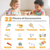 Corner Play Kitchen with Lights and Sounds Large Pretend Kitchen Playset