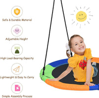 100 cm Flying Saucer Tree Swing for Kids, Play Swing