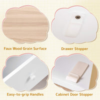 Kids Desk and Chair Set, Wooden Study Desk