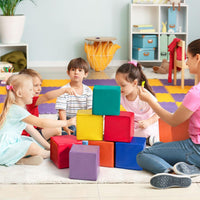 Foam Building Blocks, 12-Piece 14 CM Stacking Climbing Foam Cubes Play Set for Kids