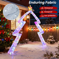 269cm Christmas Tree-shaped Archway with Top Star and Adjustable LED Lights