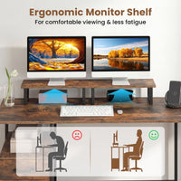 Giantex L-Shaped Desk with Power Outlets, Reversible Corner Desk
