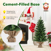 90cm Pre-Lit Artificial Christmas Tree with 50 LED Lights