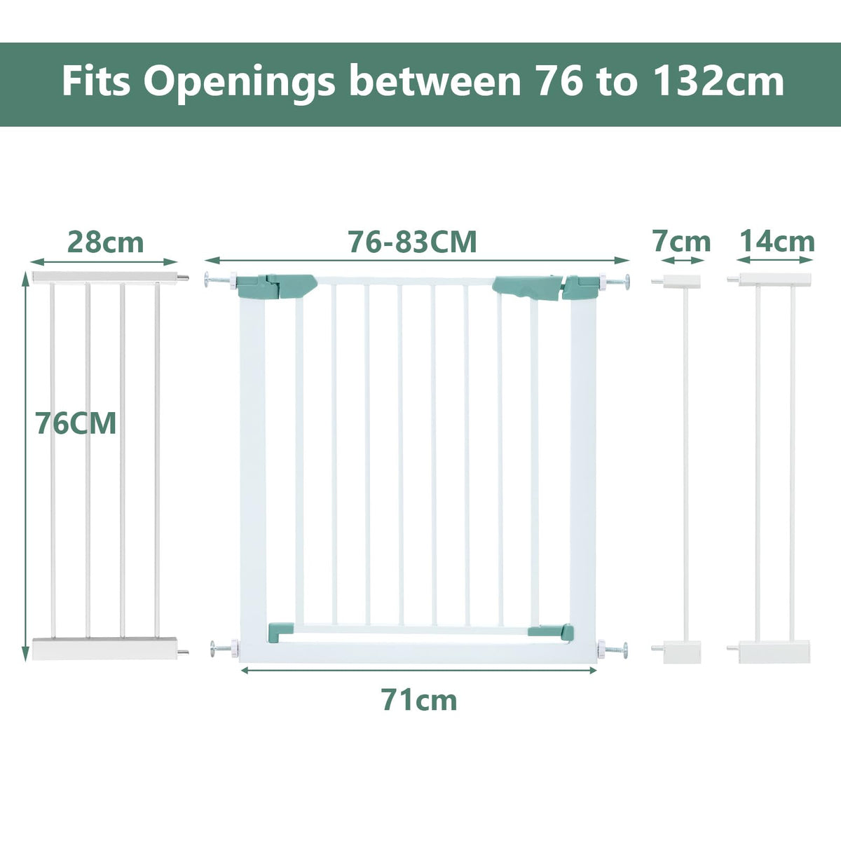 70-119CM Adjustable Baby Safety Gate