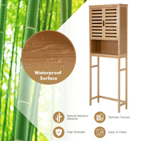 Bamboo Over The Toilet Storage Cabinet Bathroom Spacesaver w/Adjustable Shelf