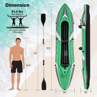 Inflatable Kayak 2 Person, 11.5 FT Tandem Touring Kayak