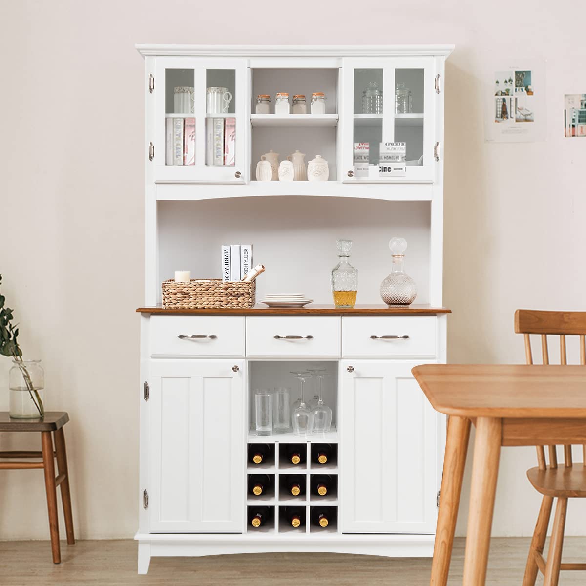 Kitchen Buffet with Hutch Tall Kitchen Pantry Cabinet