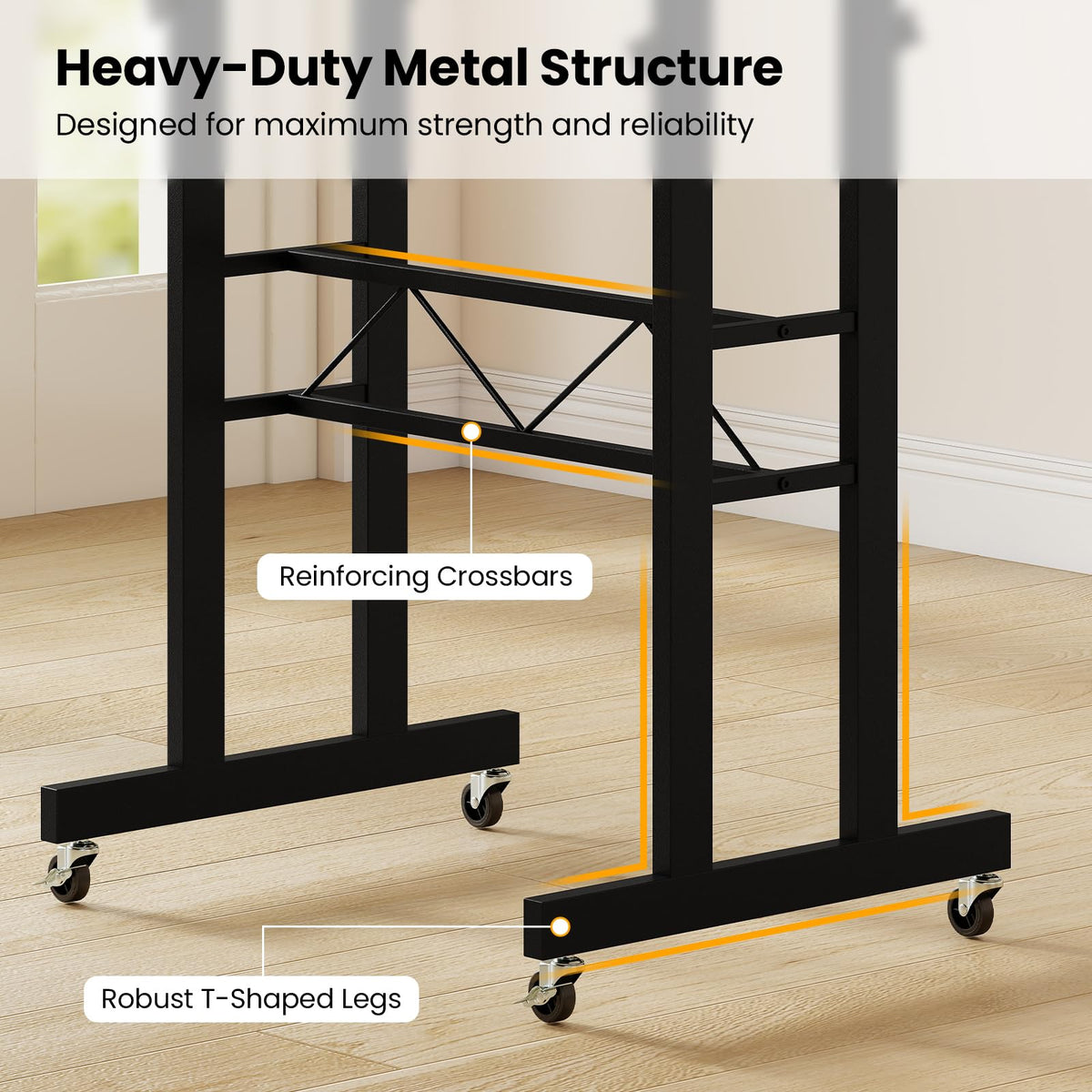Standing Desk Height Adjustable with Fabric Drawer and Lockable Wheels