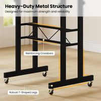 Standing Desk Height Adjustable with Fabric Drawer and Lockable Wheels