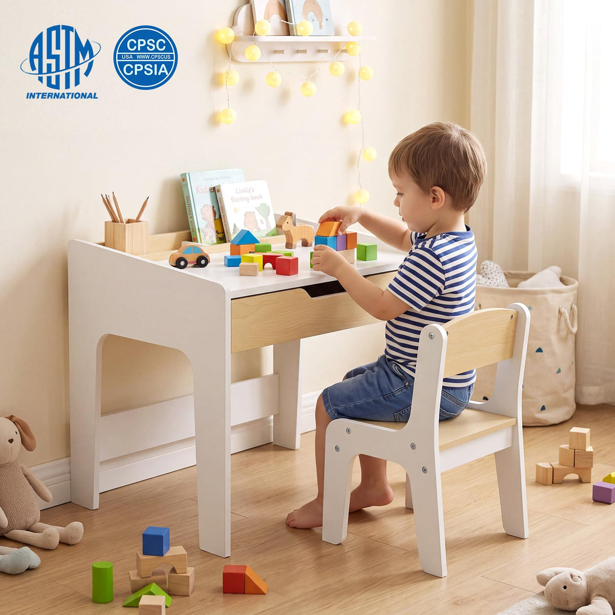 Children Writing Workstation for Boys Girls Ages 3+ for Reading Drawing Playing