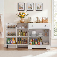 Giantex Buffet Cabinet with Storage, 105cm Modern Sideboard with 3 Doors, Drawer and Shelves
