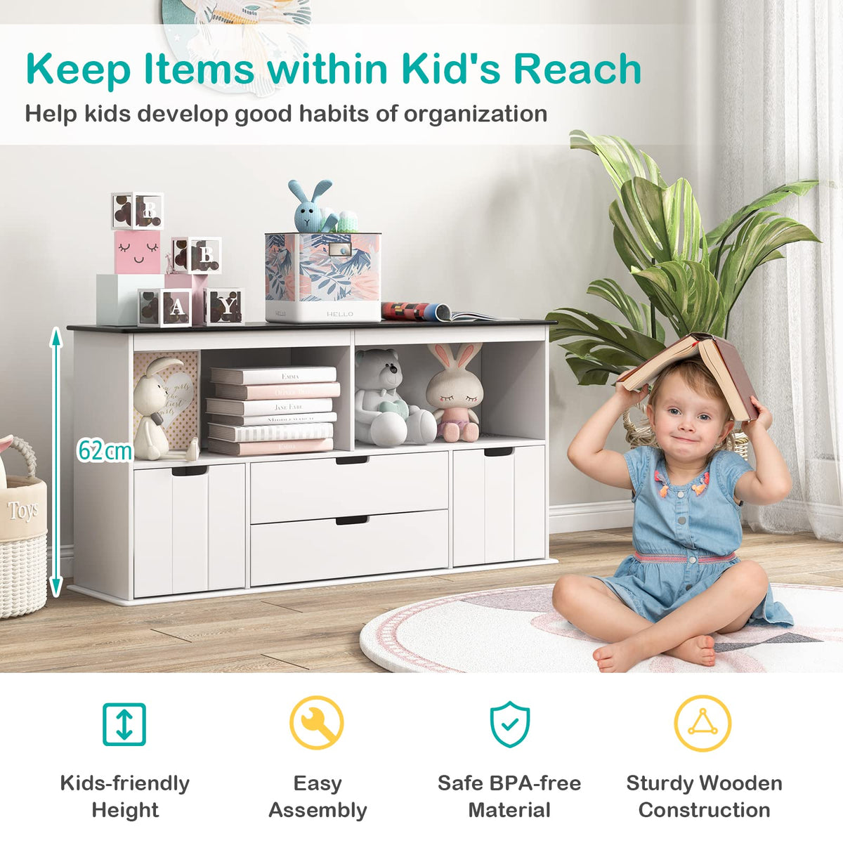 Giantex Toy Organizer for Children's Room & Living Room