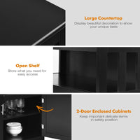 Giantex Kitchen Buffet Server Sideboard, Wooden Storage Cupboard Cabinet, 2-Door Console Table