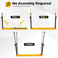 2 Pack Folding Heavy Duty Metal Saw Horses with 12 Adjustable Leg Heights and Carry Handles