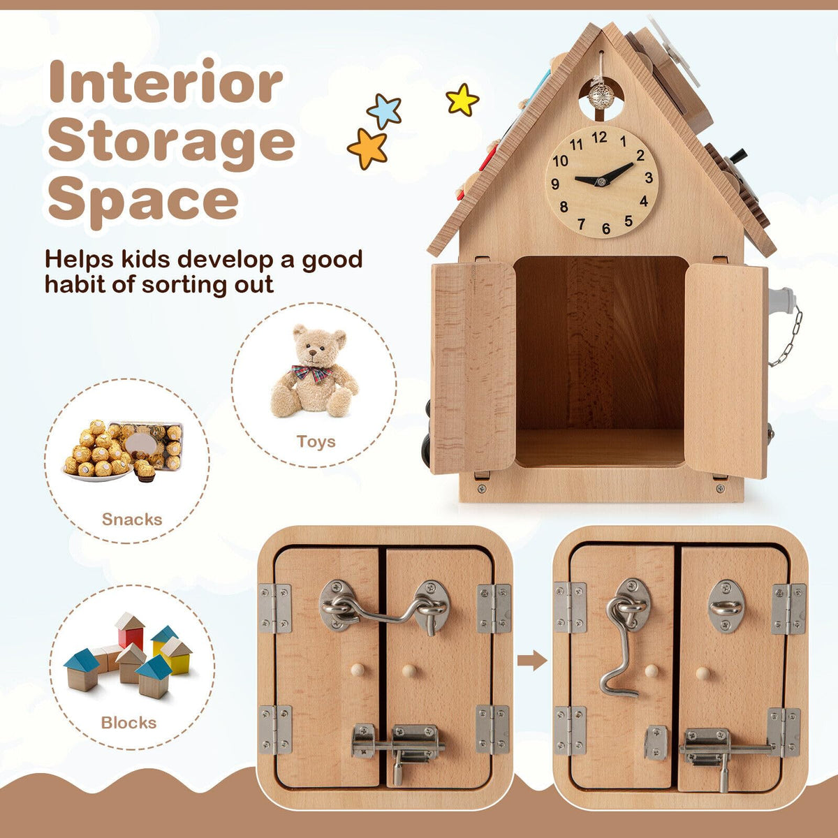 Multi-purpose Busy House with Sensory Games for Boys & Girls Ages 3 + Years Old