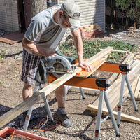 2 Pack Saw Horses, Portable Sawhorses w/ Folding Design