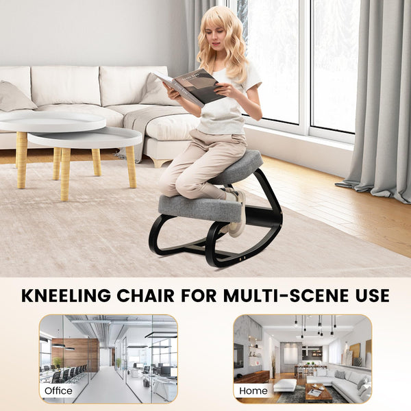 Giantex Rocking Kneeling Chair with Padded Cushion