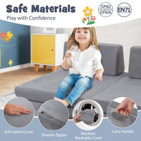 6 Pieces Modular Kids Play Couch for Playroom Nursery