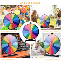 24” Table Prize Wheel with 14 Slots & Dry Erase Markers & Eraser