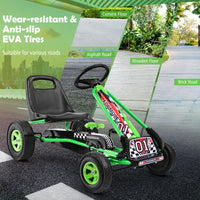 Kids Ride On Pedal Go Kart with Steering Wheel for Boys and Girls 3-8 Years Old