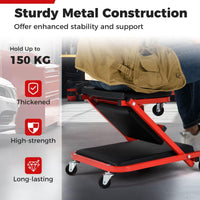 92 cm 2-in-1 Mechanic Creeper 150 kg Z Creeper Seat with Padded Seat